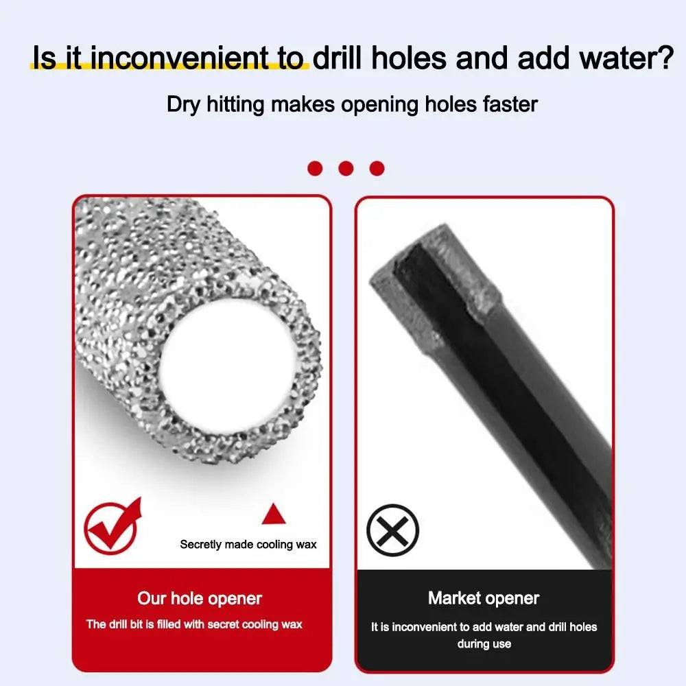 Diamond Drill Bits 6–12mm Hex Shank – Ceramic & Tile Hole Saw