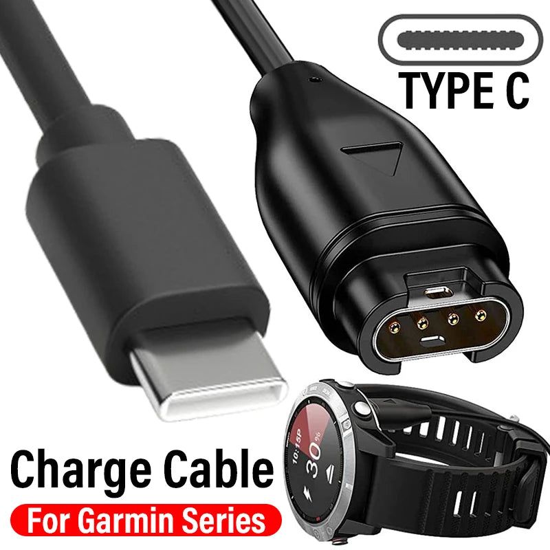 USB Type-C Charging Cable for Garmin Fenix 5X 6S 7 8 – Fast