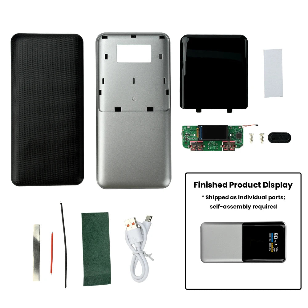 22.5W Fast Charging Power Bank DIY Kit – TFT Display PD/QC