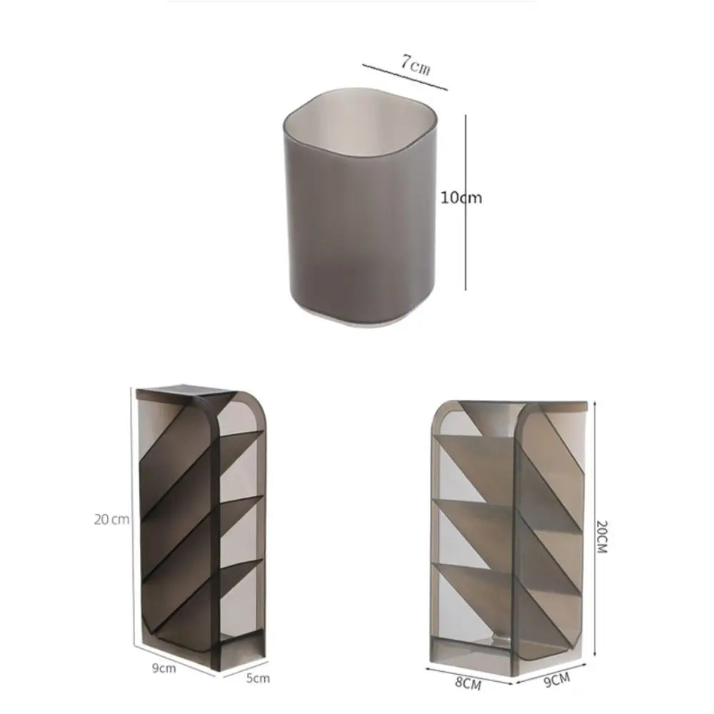 Frosted Plastic Pen Holder & Desktop Organizer – 3 Sizes