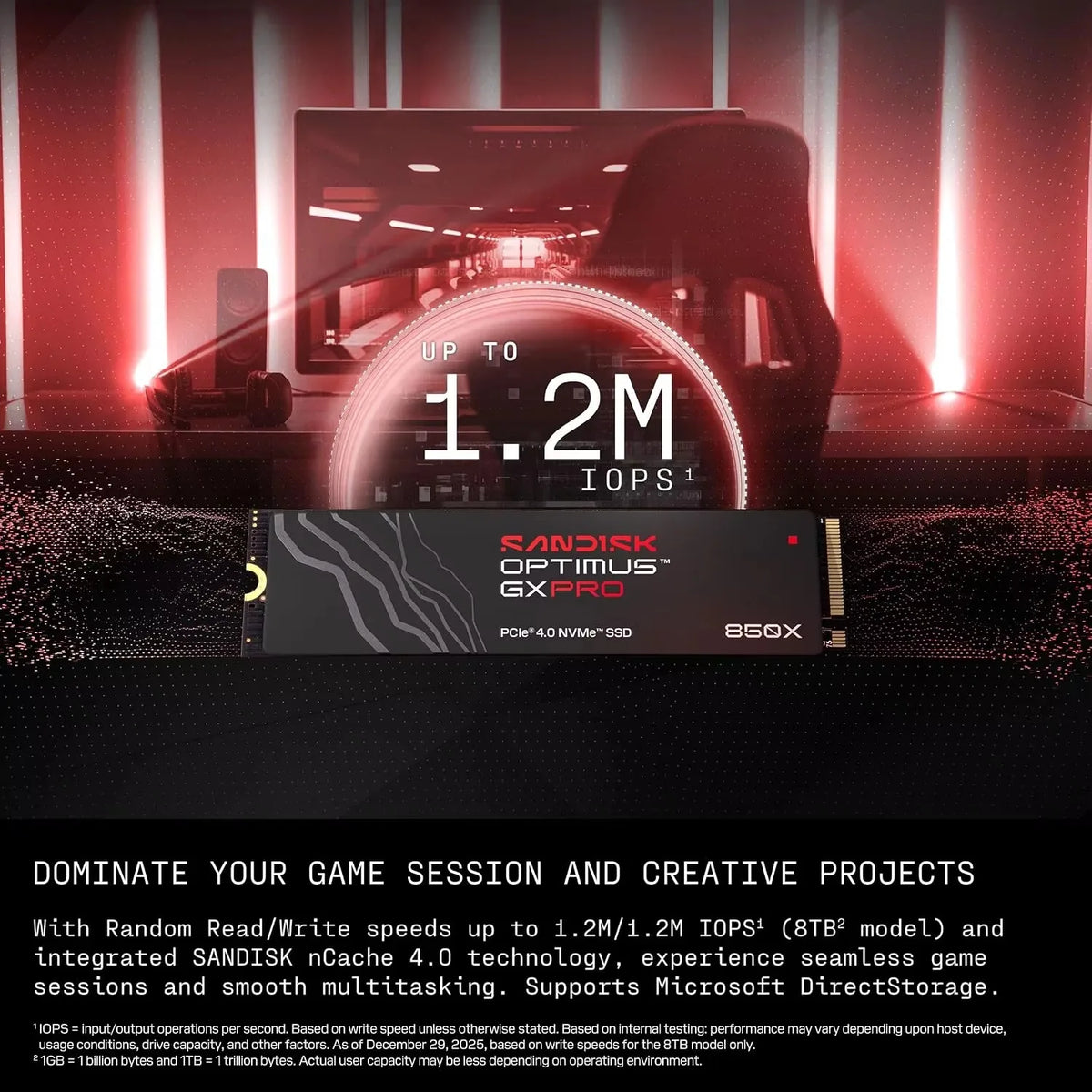 SanDisk Optimus GX PRO 850X NVMe SSD 1TB/2TB PCIe 4.0 M.2