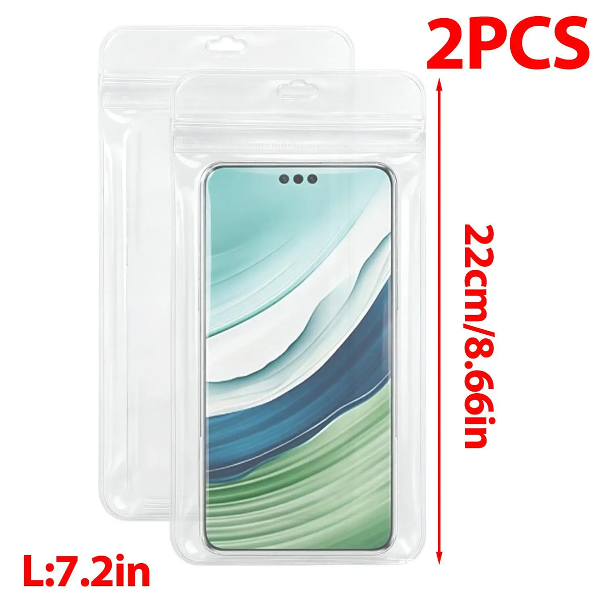 2-Pack Waterproof Phone Pouch – PVC Swimming Bag Case