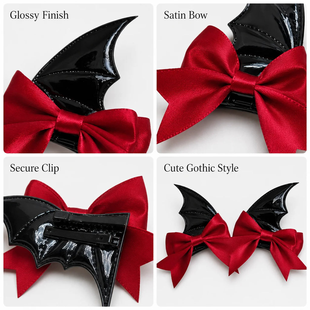 Devil Bat Wings Hair Clip – Gothic Lolita Halloween Hairpiece