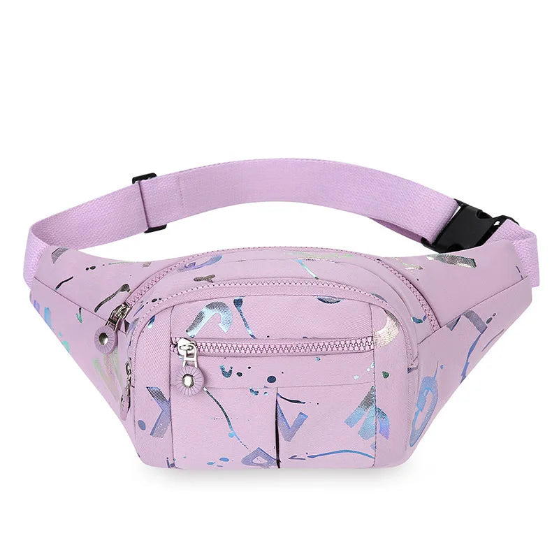 Women's Graffiti Print Multi-Pocket Crossbody Fanny Pack