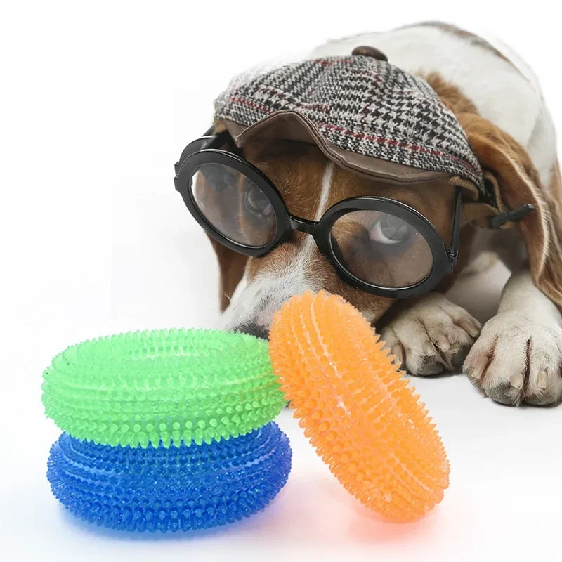 Squeaky Dog Chew Toy – TPR Bite-Resistant Molar Teeth Cleaner