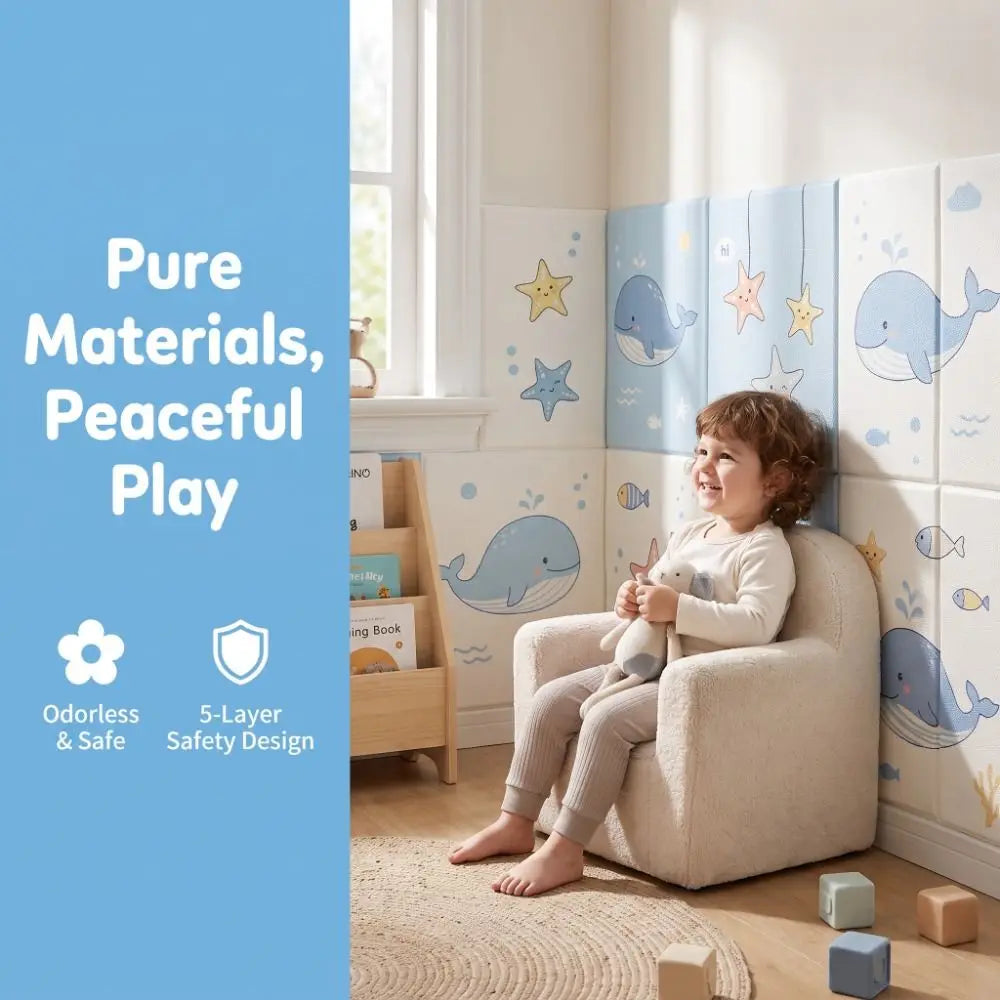 XPE Foam Cartoon Wall Protector | Self-Adhesive Padded Bumper
