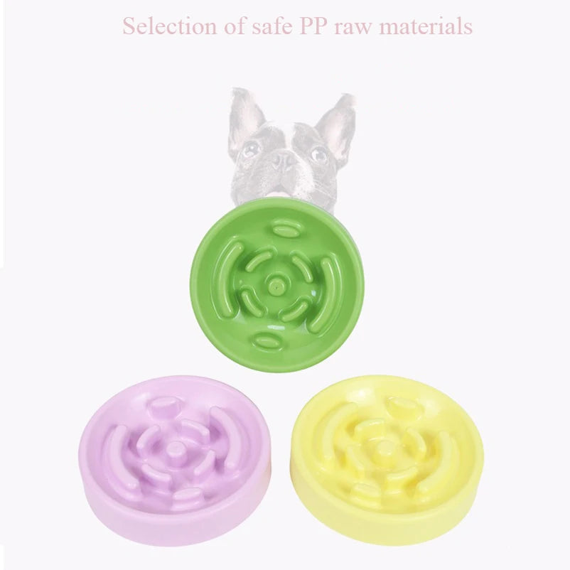 Slow Feeder Dog Bowl – Anti-Choke Round Pet Food Bowl