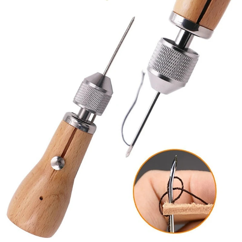 DIY Leather Hand Stitcher – Waxed Thread Edge Sewing Tool