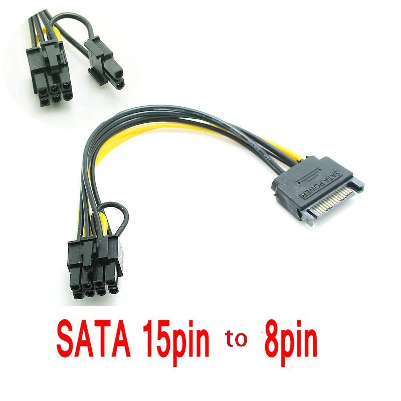 SATA 15-Pin to 8-Pin (6+2) GPU Power Cable Adapter – OULLX
