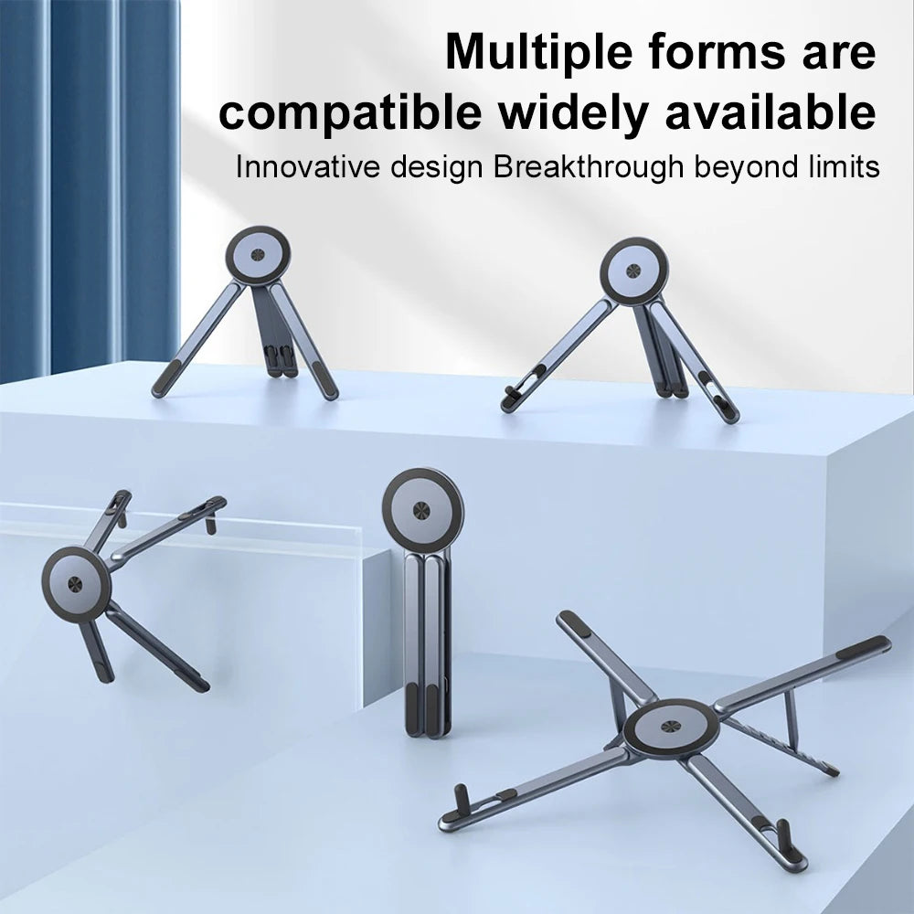 AKABEILA 3-in-1 Magnetic Phone Holder Foldable Tripod Stand