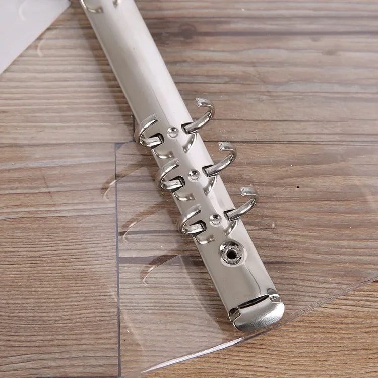 A5 A6 A7 Transparent PVC Loose Leaf Binder Folder 6-Ring