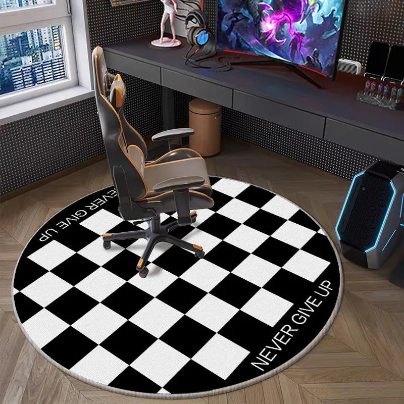 Round Printed Floor Rug | Modern Home Décor Mat – 3 Sizes