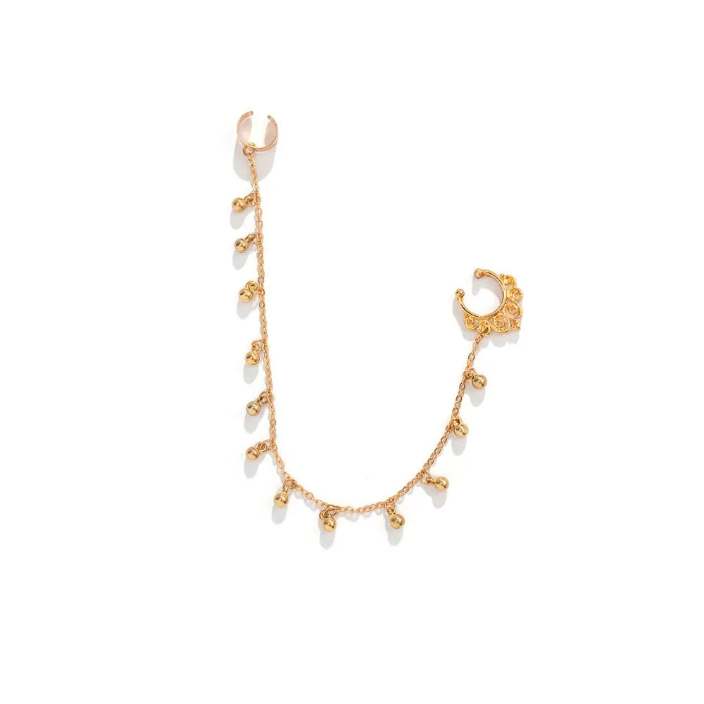 Pearl Butterfly Tassel Earrings & Nose Clip | Punk Style