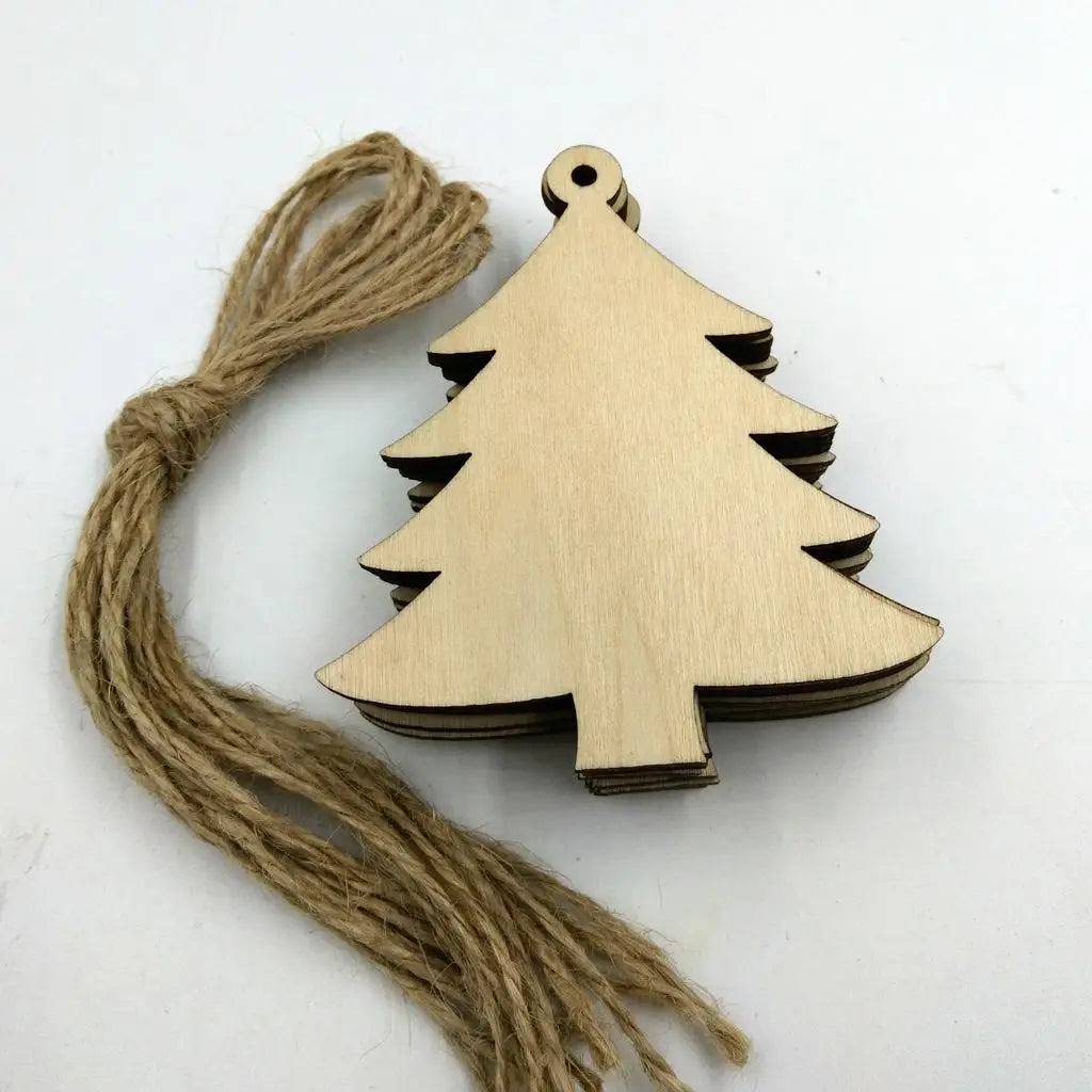 Unfinished Wood Tags – Christmas Ornament & Gift Craft Cutouts