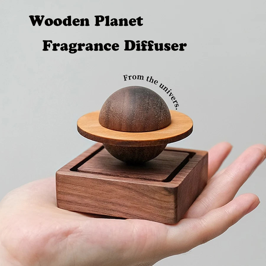 Black Walnut Wood Planet Essential Oil Diffuser | Home & Car