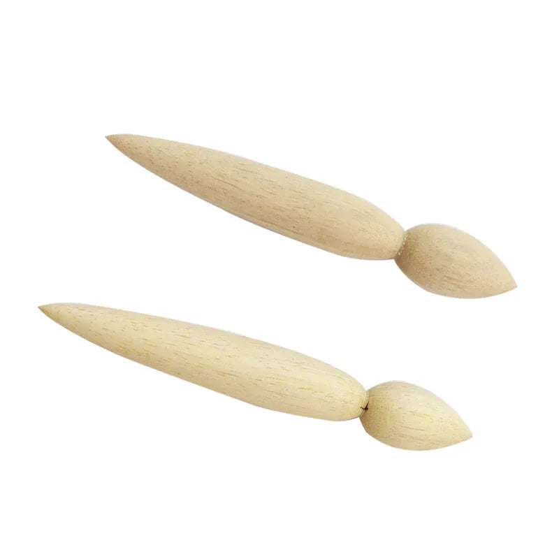 Wooden Double-Head Pottery Spout Modifier & Clay Shaping Tool