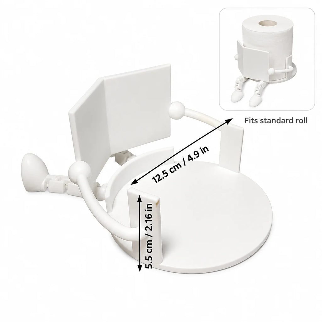 Cute Robot Toilet Paper Holder – Freestanding Countertop Stand