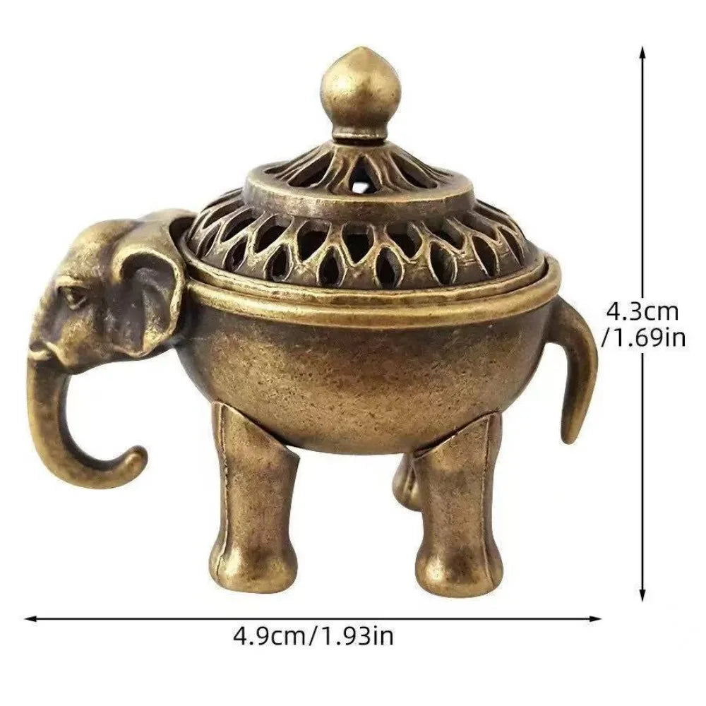 Vintage Alloy Lotus Incense Burner – Hollow Three-Legged Censer