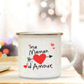 I Love Family Enamel Camping Mug – Gift for Mom, Dad & More