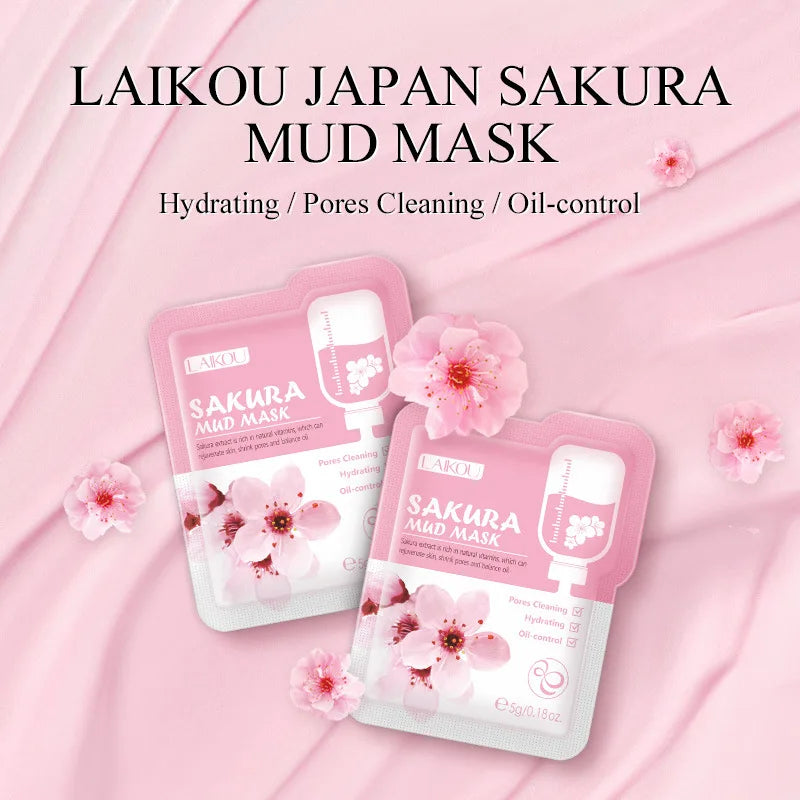 LAIKOU Matcha Green Clay Mud Face Mask 7-Pack Night Treatment