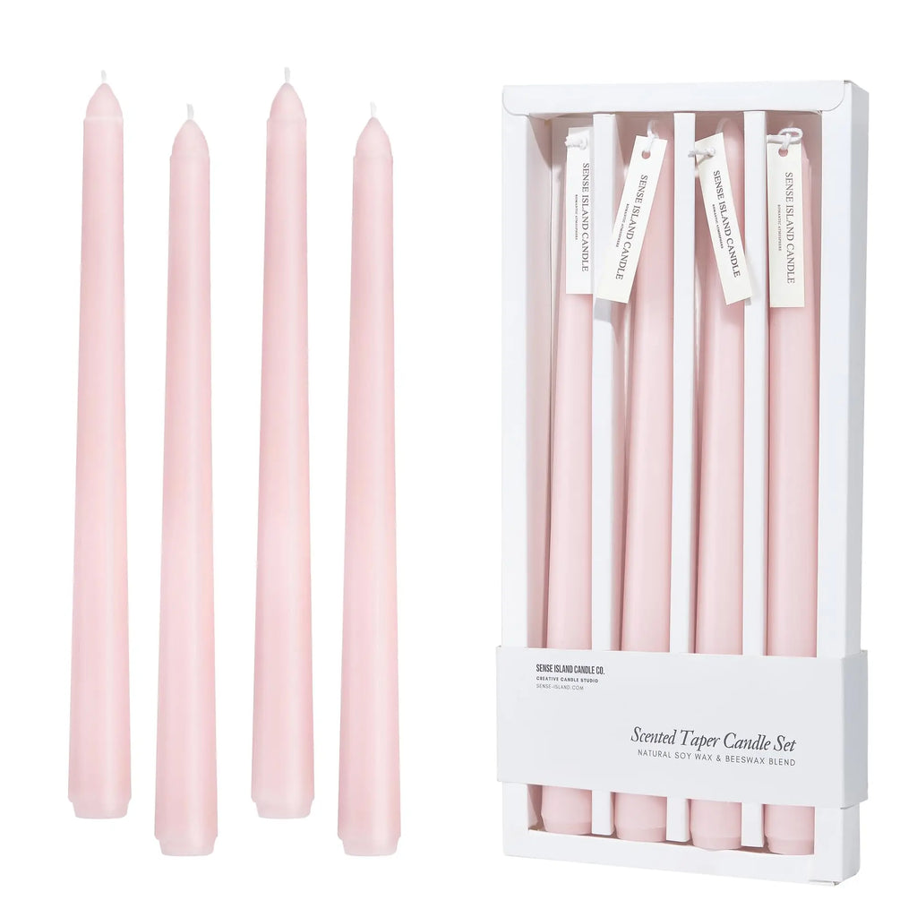 Handcrafted Scented Taper Candles 4-Pack | Holiday & Home Décor