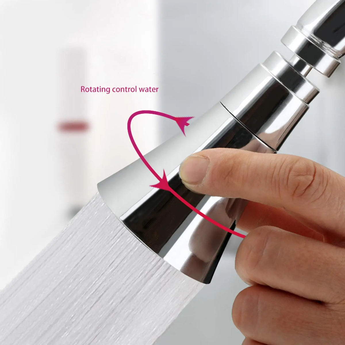 3-Function Kitchen Faucet Sprayer Head | 360° Water Saving Nozzle