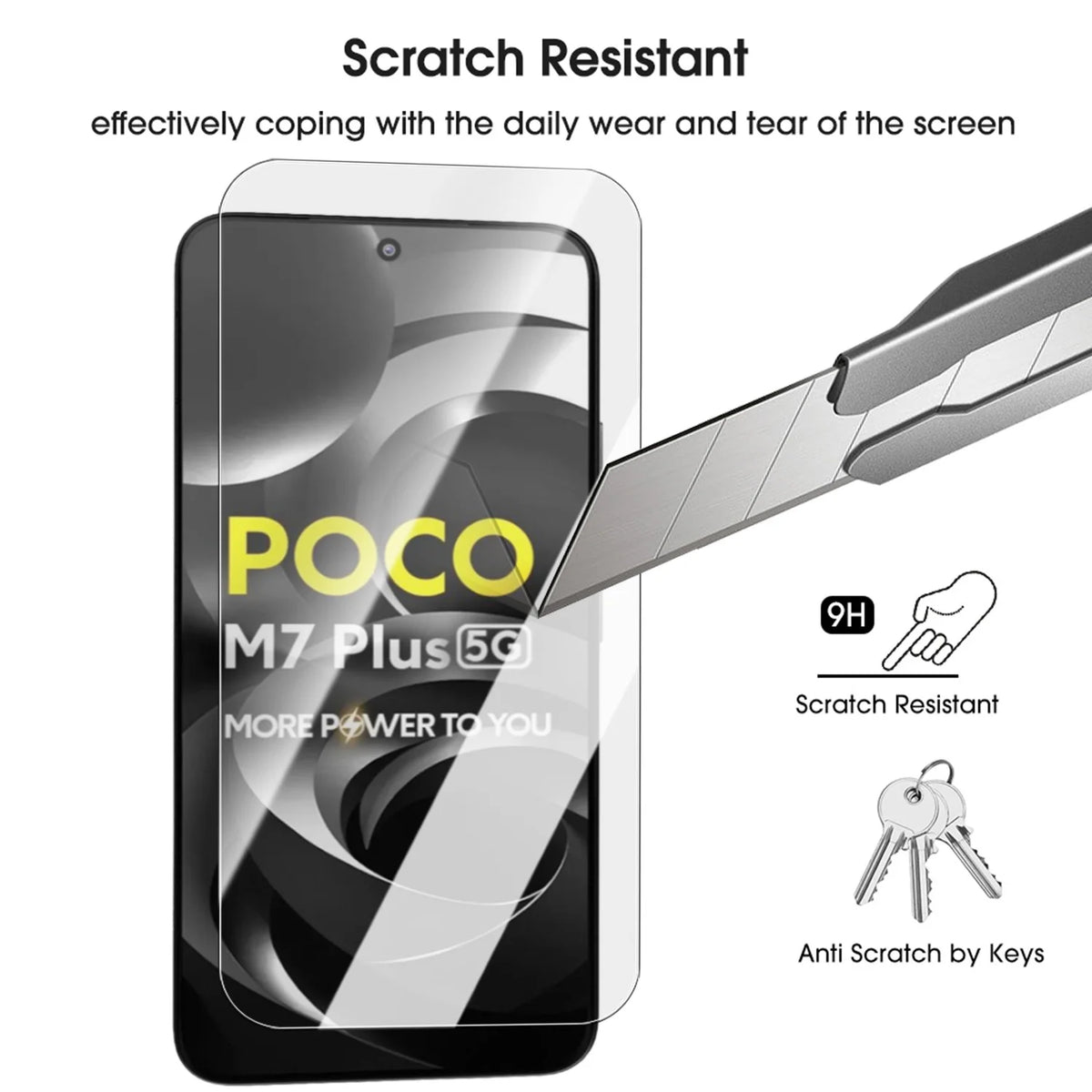 Xiaomi POCO M7 / M7 Plus HD Tempered Glass Screen Protector