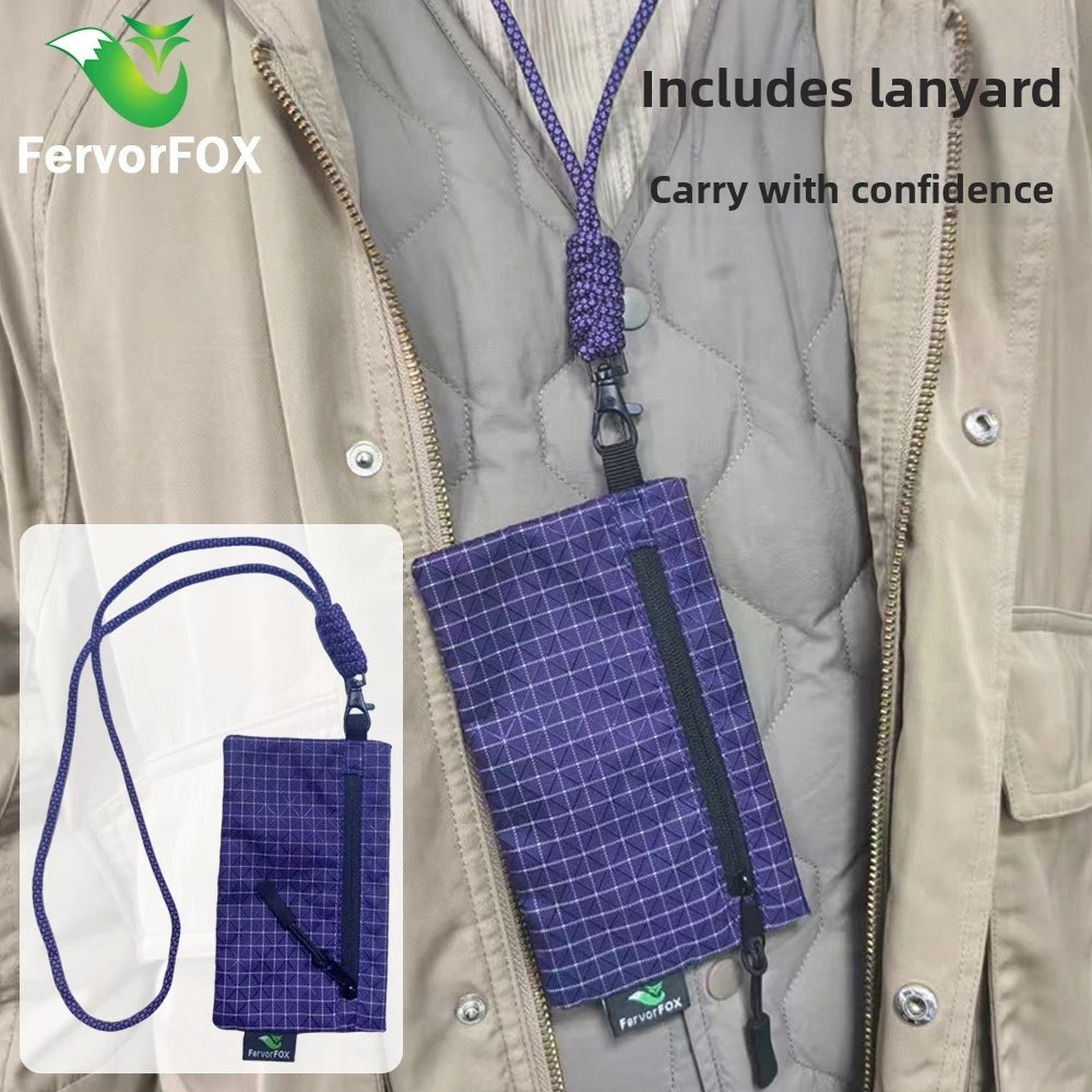 Waterproof Outdoor Storage Bag – Zipper Key Card Wallet Organizer