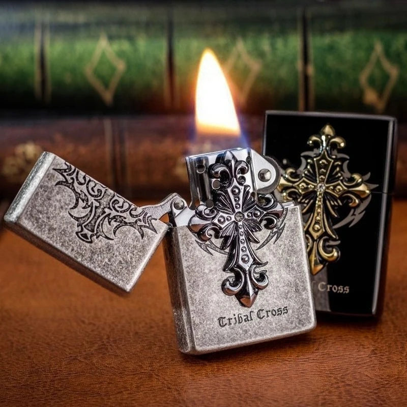 ZORRO Classic Carved Metal Fuel Lighter – Men's Gift