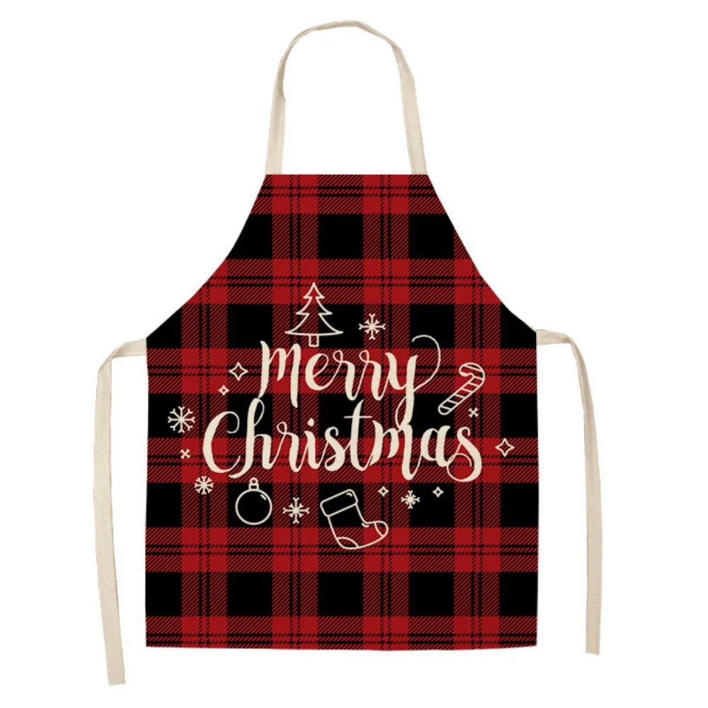 Christmas Holiday Kitchen Apron – Festive Bib Apron for Baking