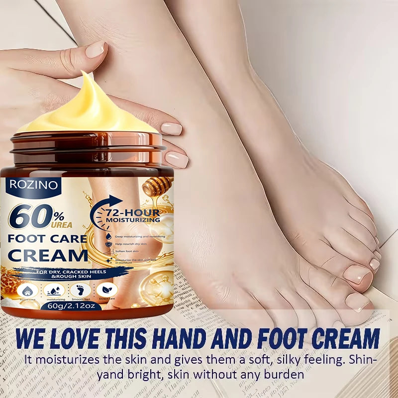 ROZINO 60G Urea Foot Cream – 72-Hr Moisturizing Heel Repair