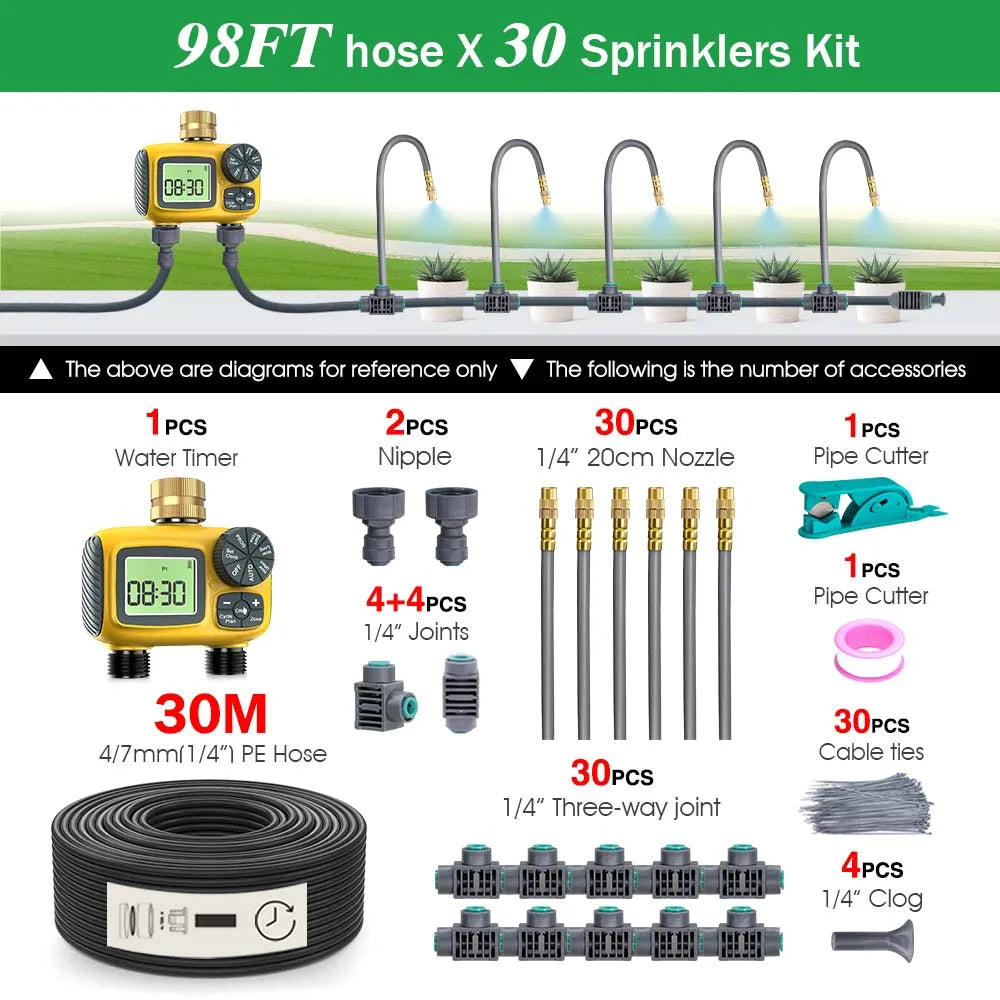 Dual-Zone Garden Irrigation Timer & Mist Cooling Kit | DIY