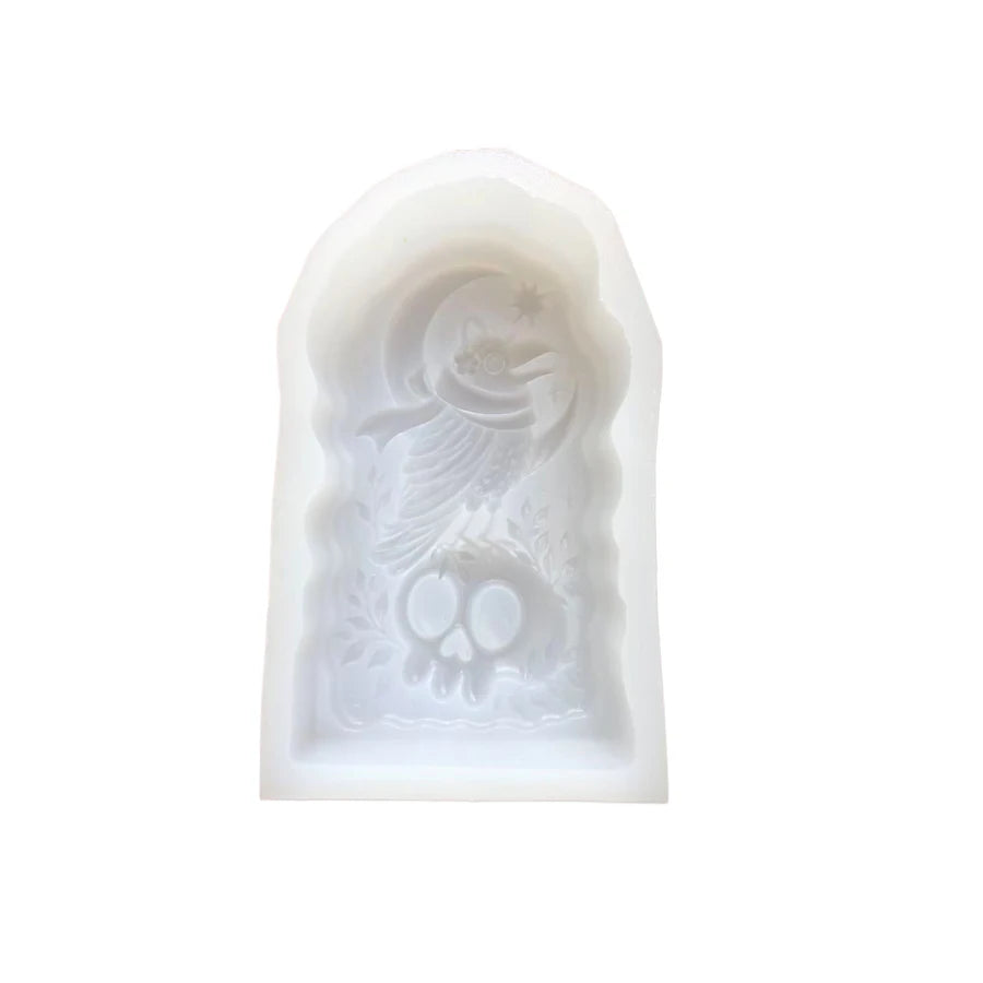Halloween Skull Crow Moon Silicone Mold – Candle Soap DIY