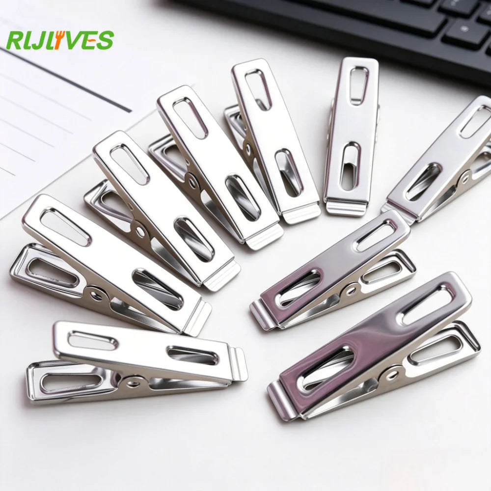 20-Pack Stainless Steel Clothespins | Wind-Resistant Clothes Pegs