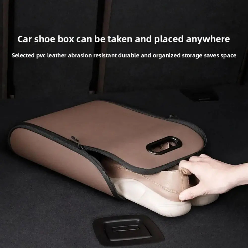 Car Shoe Storage Box – Vented, Non-Slip Trunk Organizer