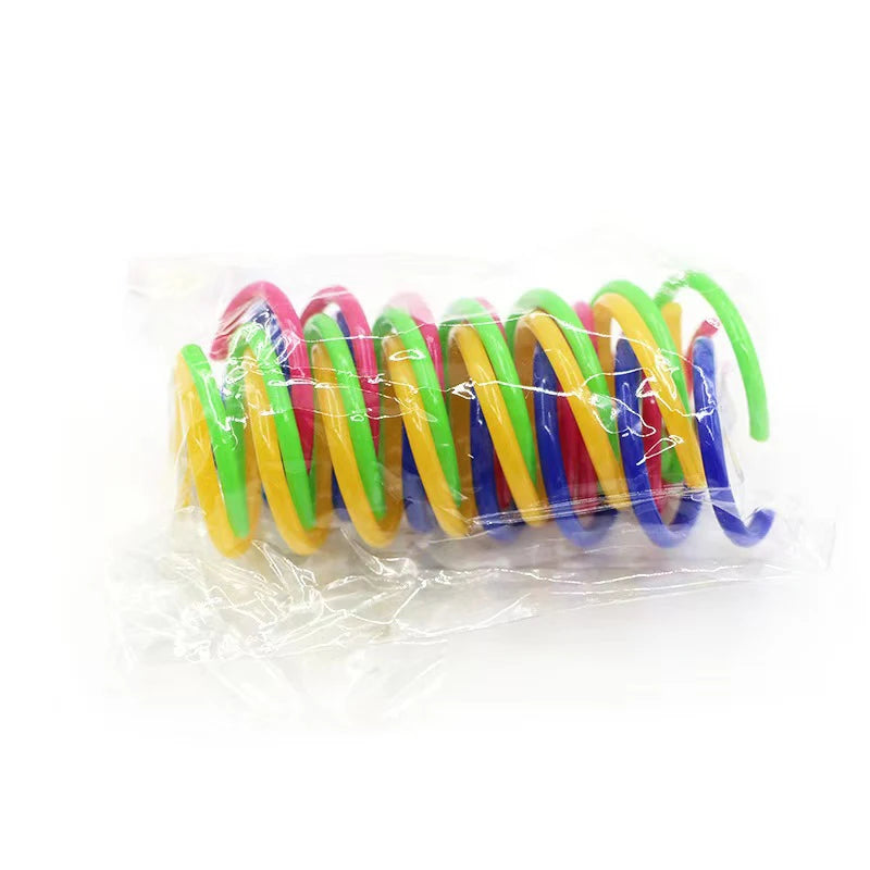 Colorful Coil Spring Cat Toys – Durable Interactive Pet Toy