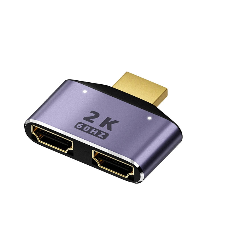 HDMI Splitter Adapter HUB 1-to-2 | 2K 1080P Male to Female
