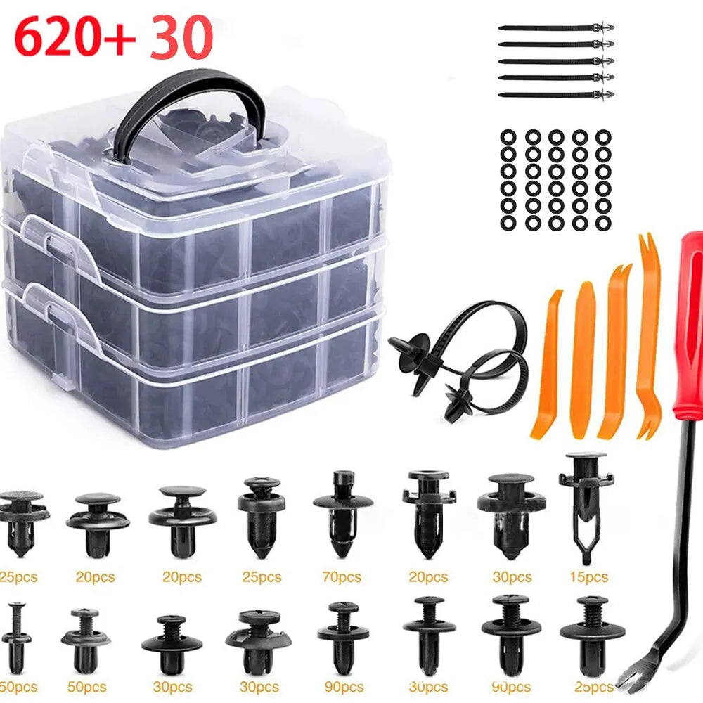 kkjoy 415/620PCS Car Fastener Clip Kit – Bumper & Trim Retainers