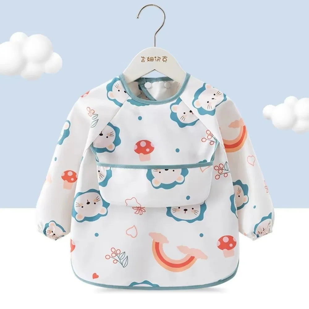 Waterproof Long Sleeve Toddler Feeding Bib & Smock Apron