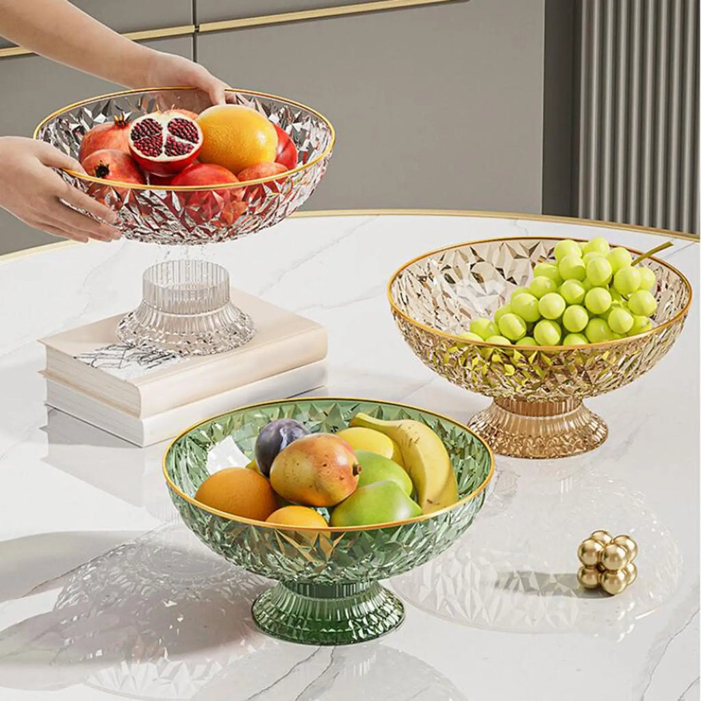 Large Round Pedestal Serving Tray – Fruit, Snack & Cake Stand