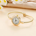 Retro Bangle Bracelet Quartz Watch for Women | Alloy