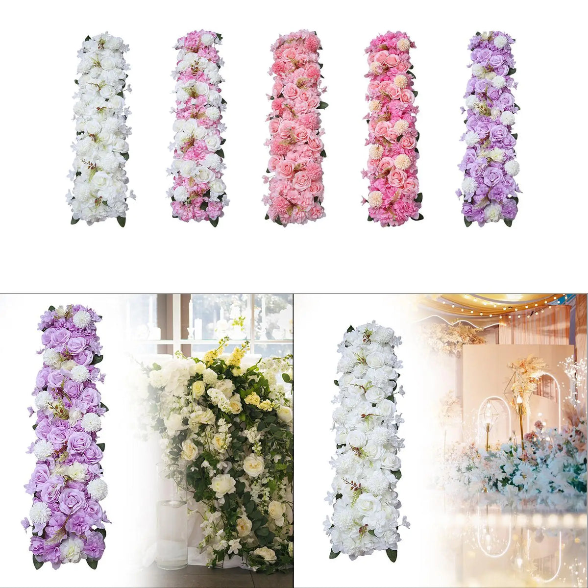 Silk Rose Floral Panel Backdrop | Wedding & Party Wall Decor