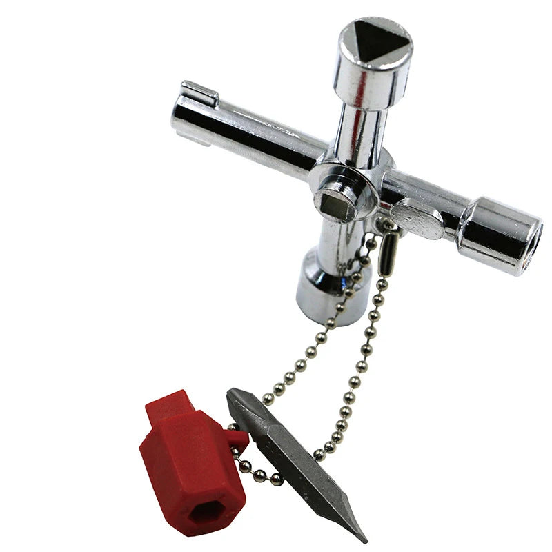 4-in-1 Multi-Function Key Wrench | Zinc Alloy Mini Tool