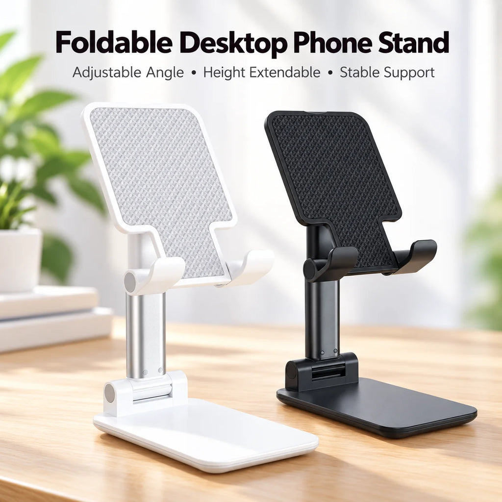 Adjustable Foldable Phone Stand | 120° Rotating Desktop Holder