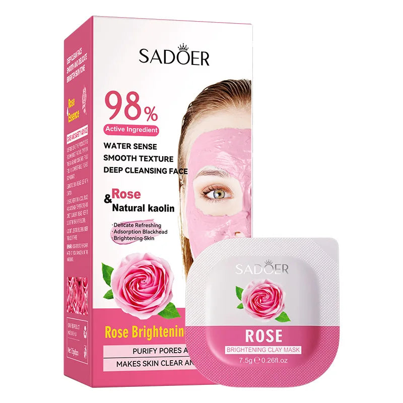 LAIKOU Rose Clay Mud Mask – Deep Cleansing 8-Pack