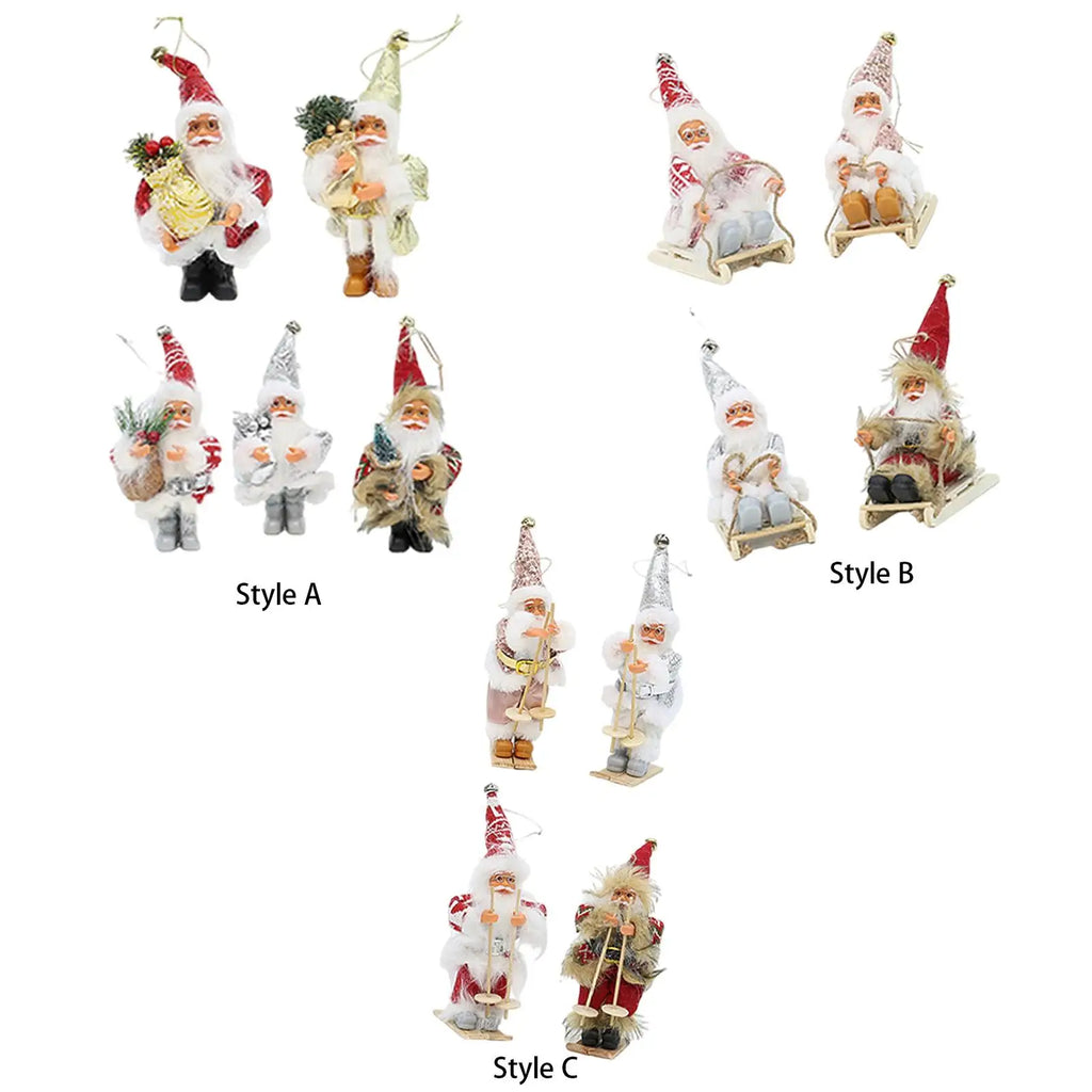 Santa Claus Hanging Pendants – Christmas Tree Ornaments Set