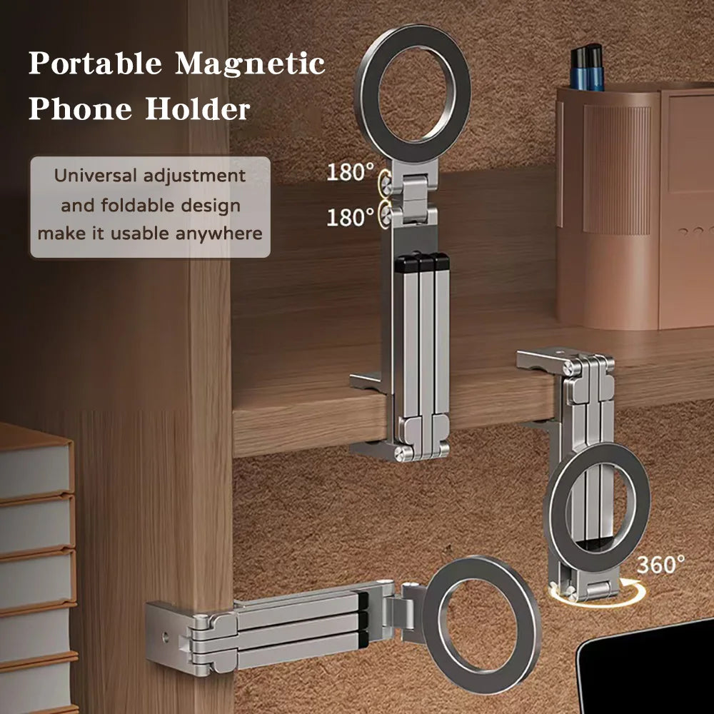 360° Magnetic Foldable Mini Tripod Stand for MagSafe Phones