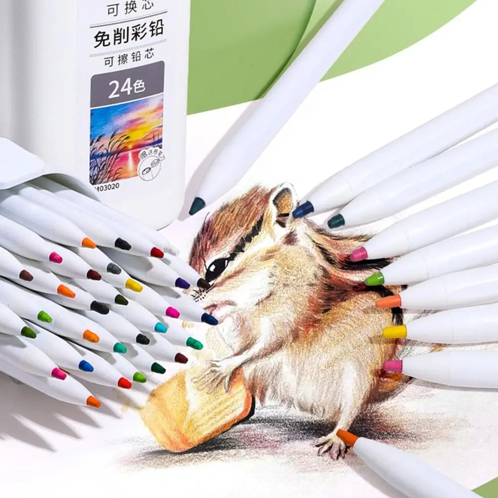 Oil-Based Mechanical Colored Pencils – 12 to 36 Color Sets