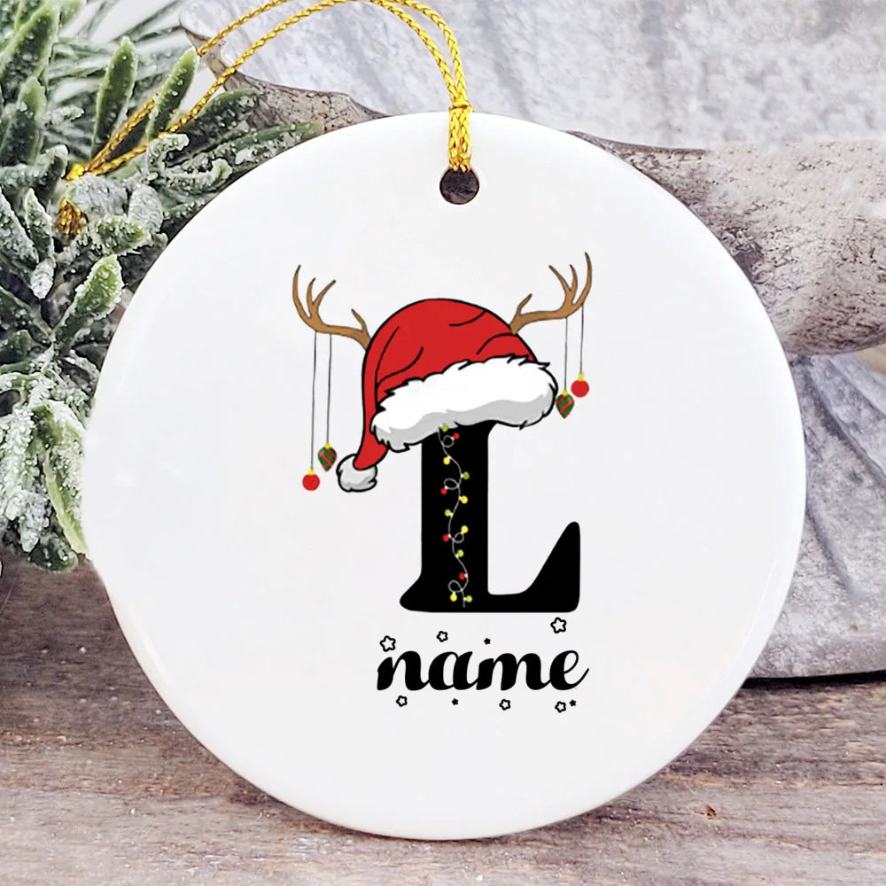 Personalized Baby's First Christmas Ceramic Bauble Ornament