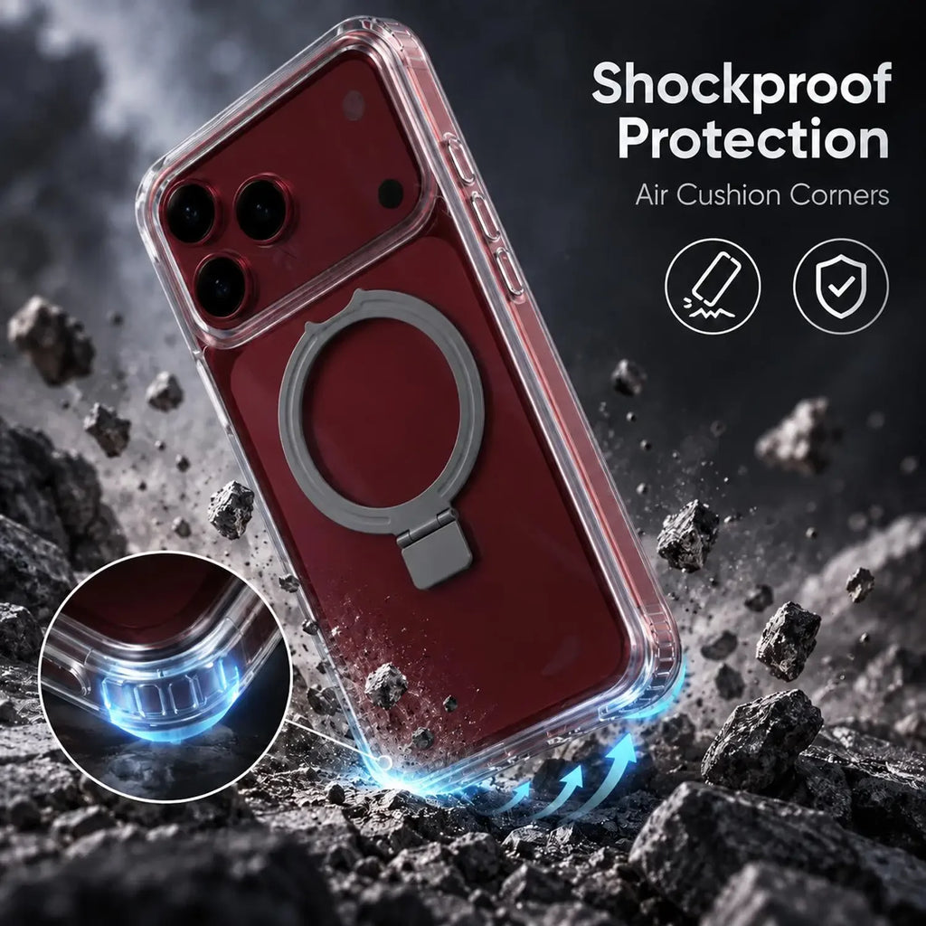 360° Magnetic Clear Case for iPhone 18 Pro / Pro Max | Stand